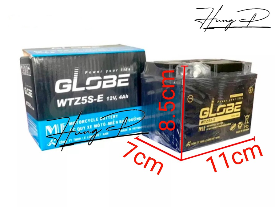 Bình ắc quy khô lắp xe wave a, wave rsx, wave s110,vision đời đầu, airblade 110.v.v.