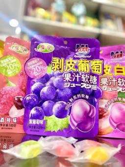 Kẹo dẻo trái cây lột bóc tách vỏ thơm ngon đủ vị kẹo đài loan