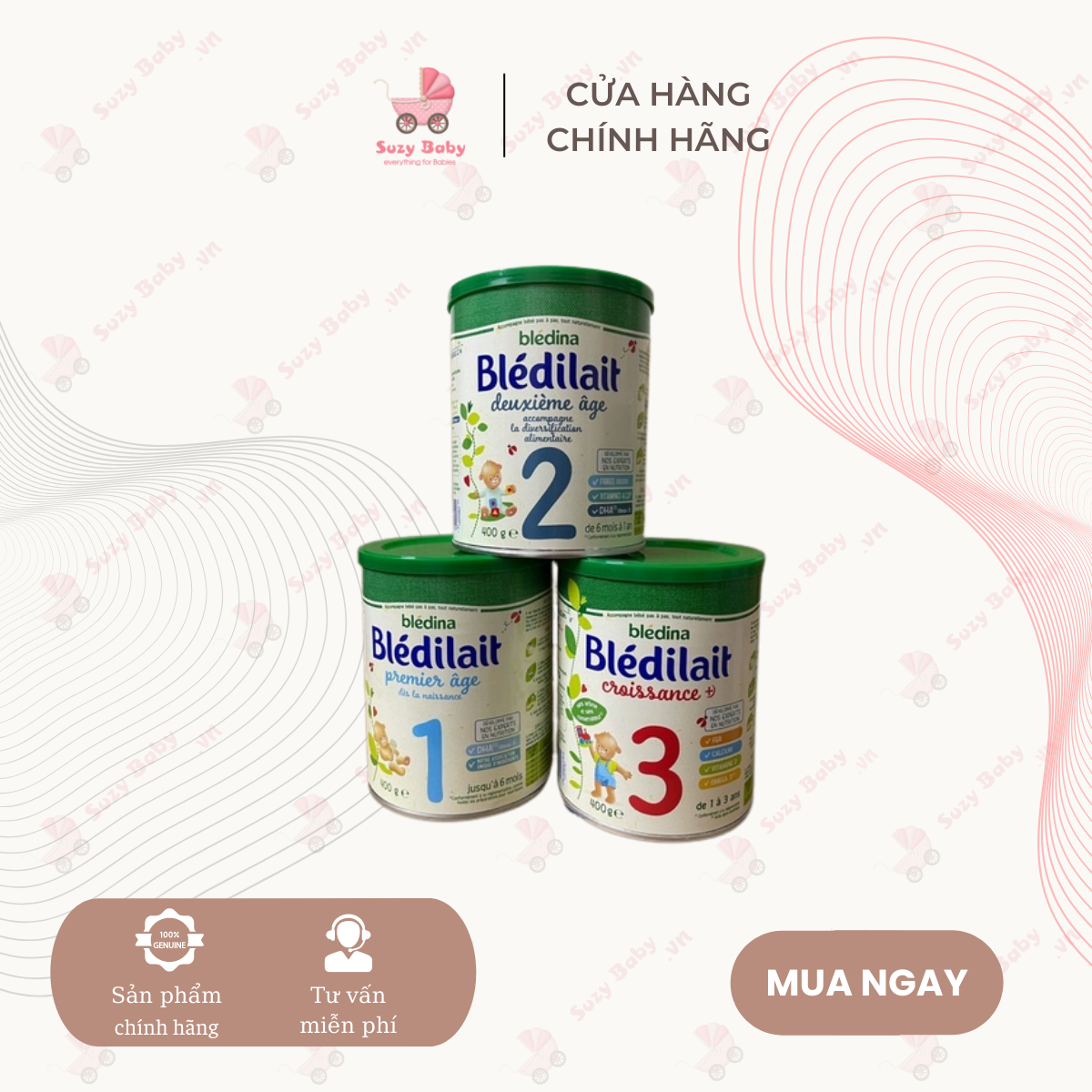 Sữa Bledilait số 1,2,3 của Pháp trọng lượng 400g