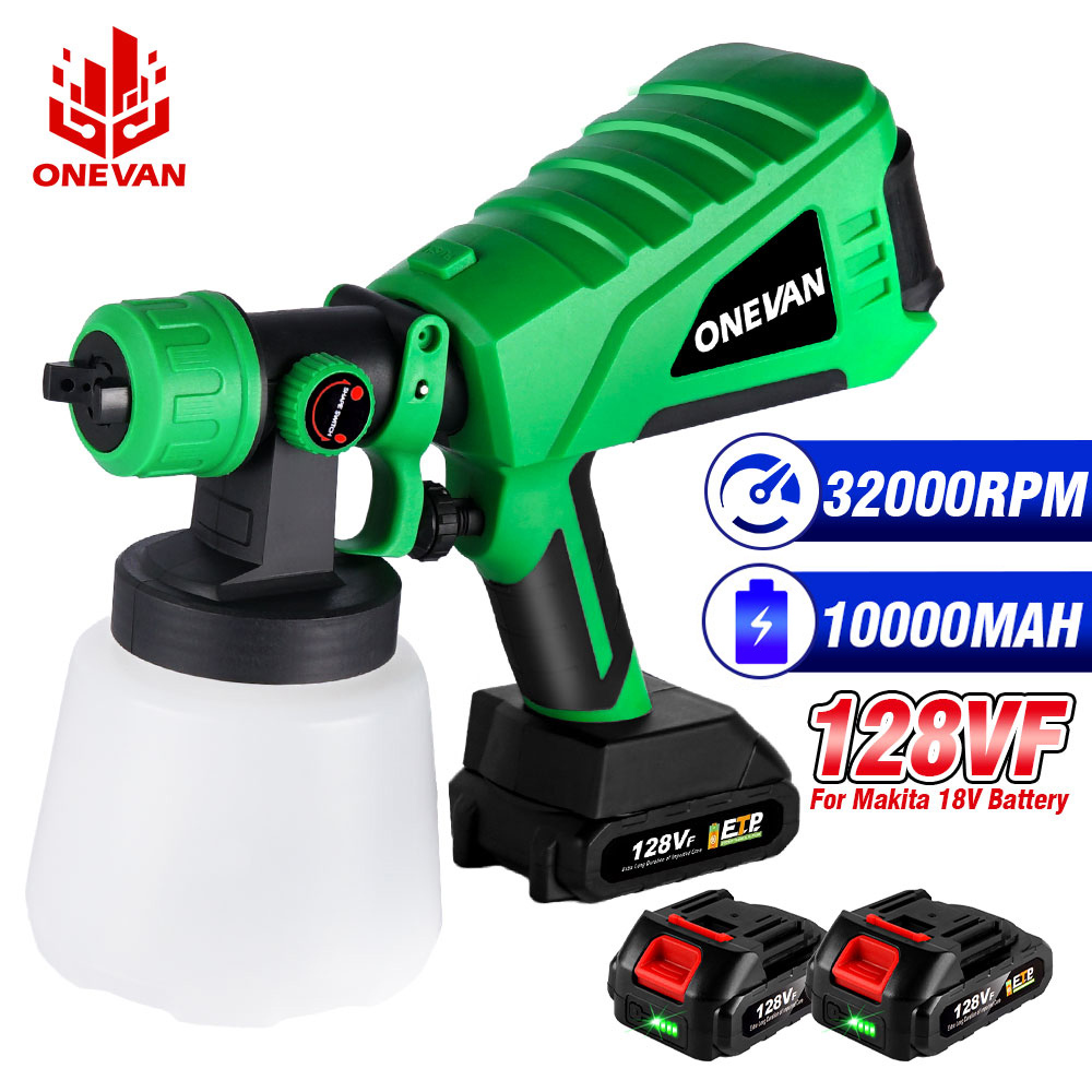 Máy phun sơn điện không dây vòi phun có thể điều chỉnh được máy phun sơn điều chỉnh lưu lượng sơn máy phun điện khử trùng gia dụng cho pin makita 18v