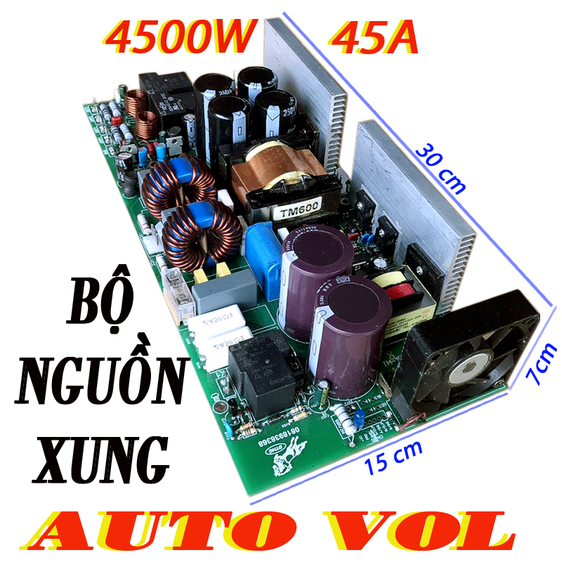 Bộ nguồn xung auto vol 4500w-45a