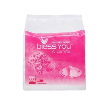 Sỉ 1 thùng 48 gói khăn giấy vuông Bless you khổ lớn 100 tờ/khăn giấy vệ sinh/khăn ăn