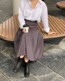 ANNETTA MIDI PLEATED SKIRT - Chân váy Annetta dài xếp ly biến kiểu, chân váy xếp ly, chân váy dài