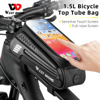 WEST BIKING 3ใน1กระเป๋าจักรยานคุณภาพสูงกันน้ำ PU ด้านบนกระเป๋าโทรศัพท์หน้าจอสัมผัส MTB จักรยานเสือหมอบกระเป๋าใส่โทรศัพท์กระเป๋าจักรยานอุปกรณ์เสริมจักรยาน