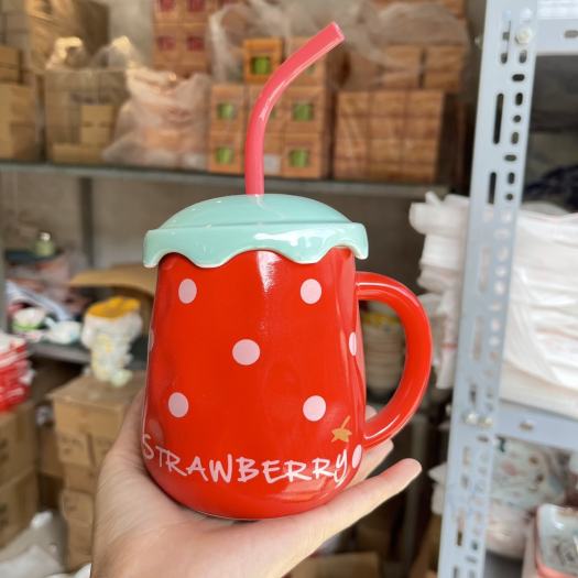 Set Bát Đĩa Chén Dĩa Sứ 🍓Màu Đỏ🍓 Bát Ăn Cơm, Tô Sứ Decor Dễ Thương