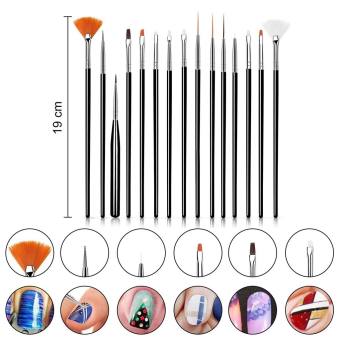 Bộ cọ vẽ móng nghệ thuật 15 cây cọ vẻ NAIL bộ cọ vẽ móng làm nail 15 kiểu