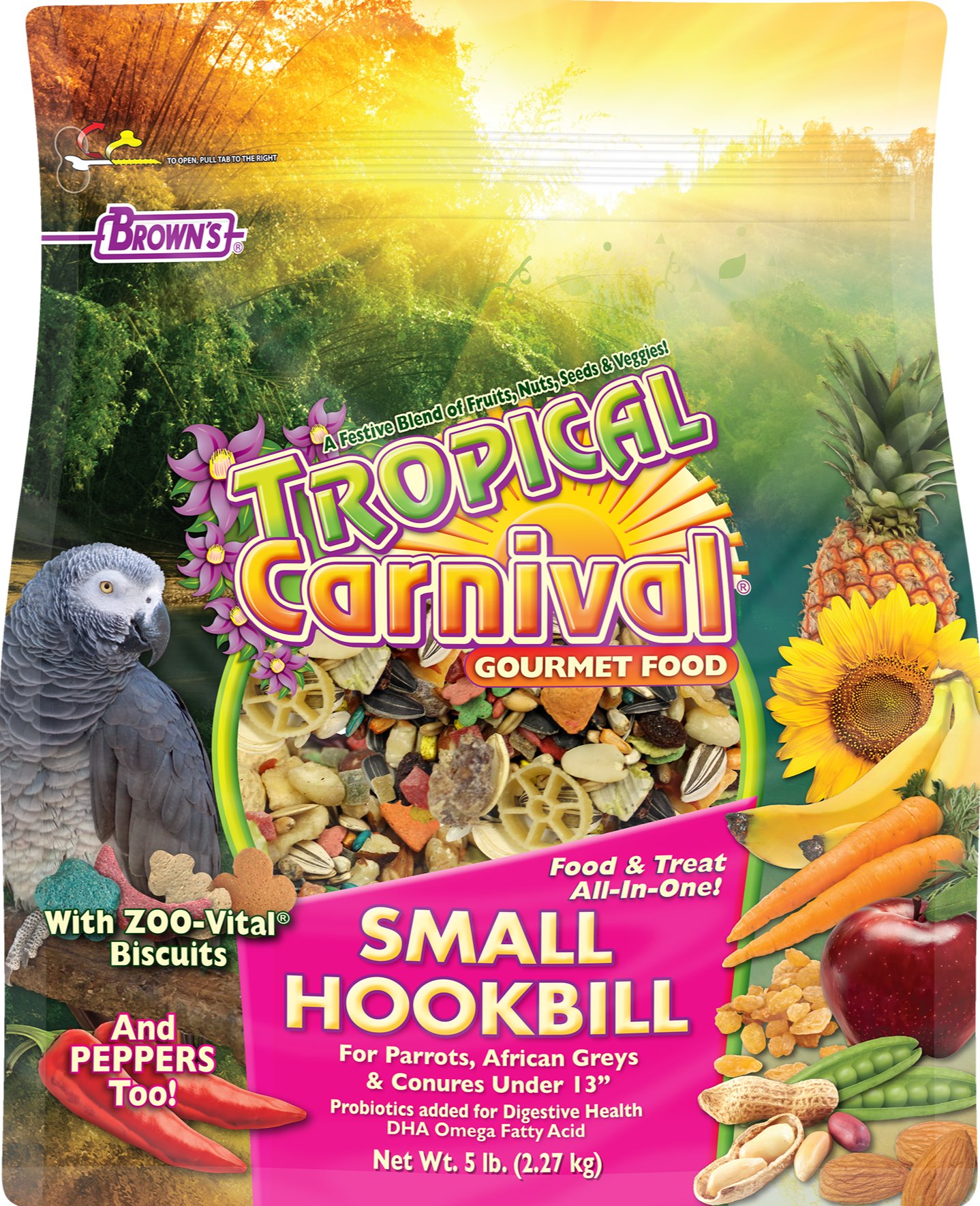 brown's tropical carnival parrot food