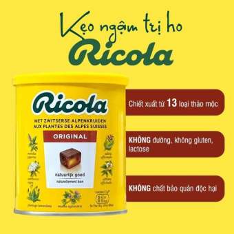 Schweizer Kräuterzucker RICOLA - Kẹo ngậm ho thảo dược Đức