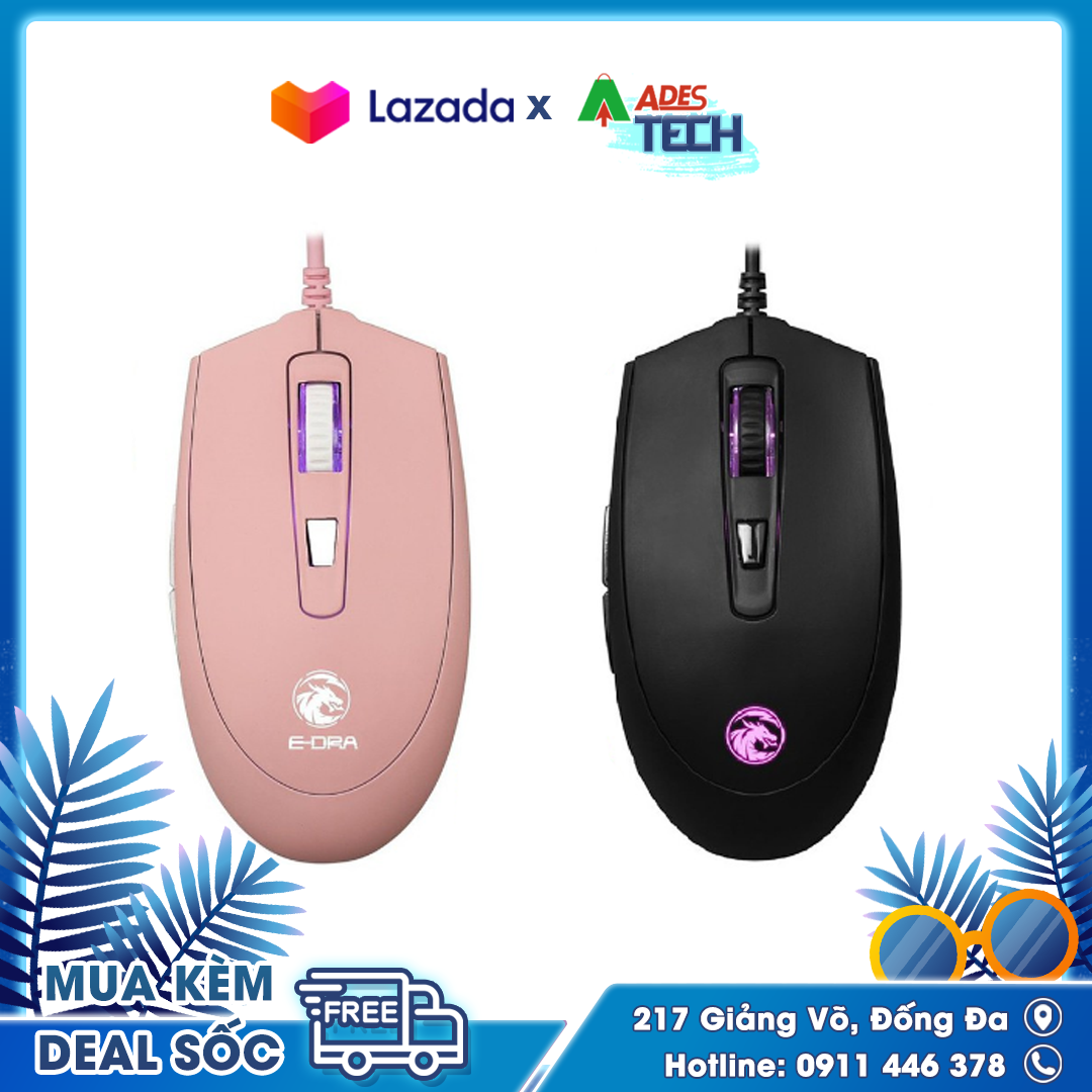 Chuột chơi game edra em614 optical usb - độ phân giải 4000 dpi - bảo hành chính hãng