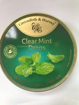 Kẹo Hộp Thiếc Đức Cavendish Harvey Hương Bạc Hà Clear Mint (Hộp 200g)