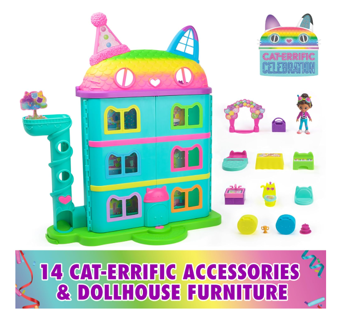 100% Authentic] Gabby's Dollhouse with Lift ○ Spinmaster
