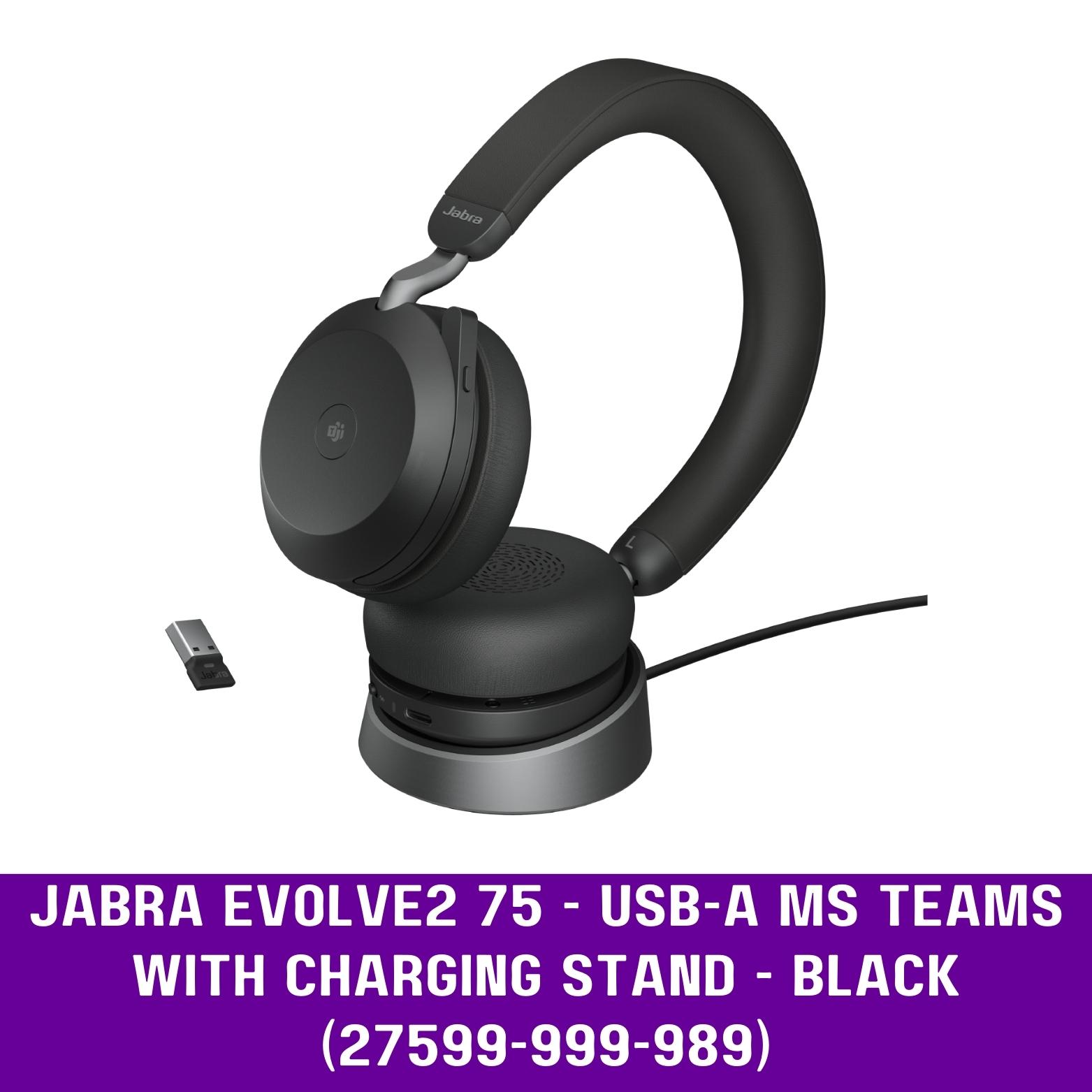 Jabra Evolve2    USB A UC Stereo   Black