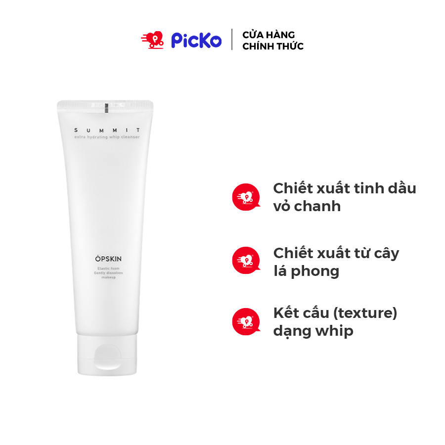 Sữa rửa mặt 3in1 opskin summit extra hydrating whip cleanser 120ml