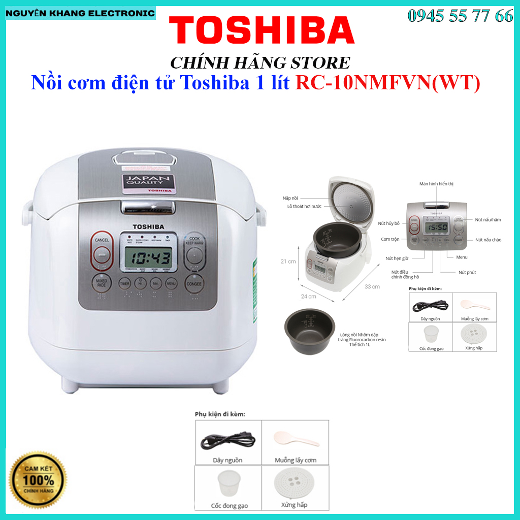 Nồi cơm điện tử toshiba 1 lít rc-10nmfvn