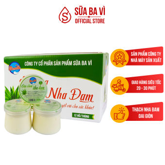 Sữa Chua Nha Đam Ba Vì - Thùng 12 Hũ