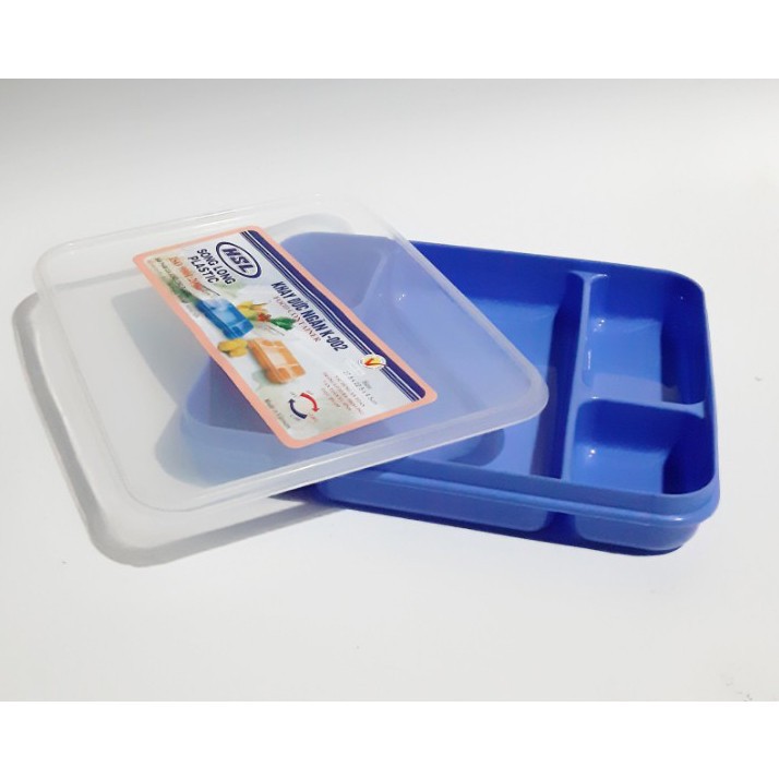 Khay cơm, hộp đựng cơm 5 ngăn kích thước 27x22cm - Nhựa Song long