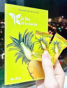 Tách lẻ 14 viên kẹo dứa giảm cân - ngọt nước