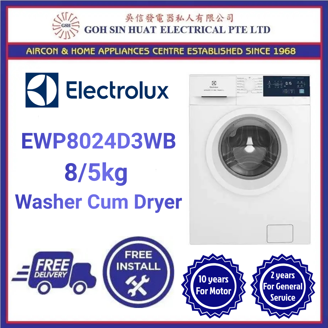 electrolux eww12853 washer & dryer 8kg 5kg