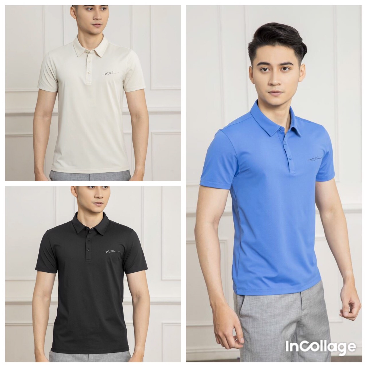 Áo polo nam ngắn tay kwin của aristino kps023s1 dáng ôm slimfit, chất liệu thể thao