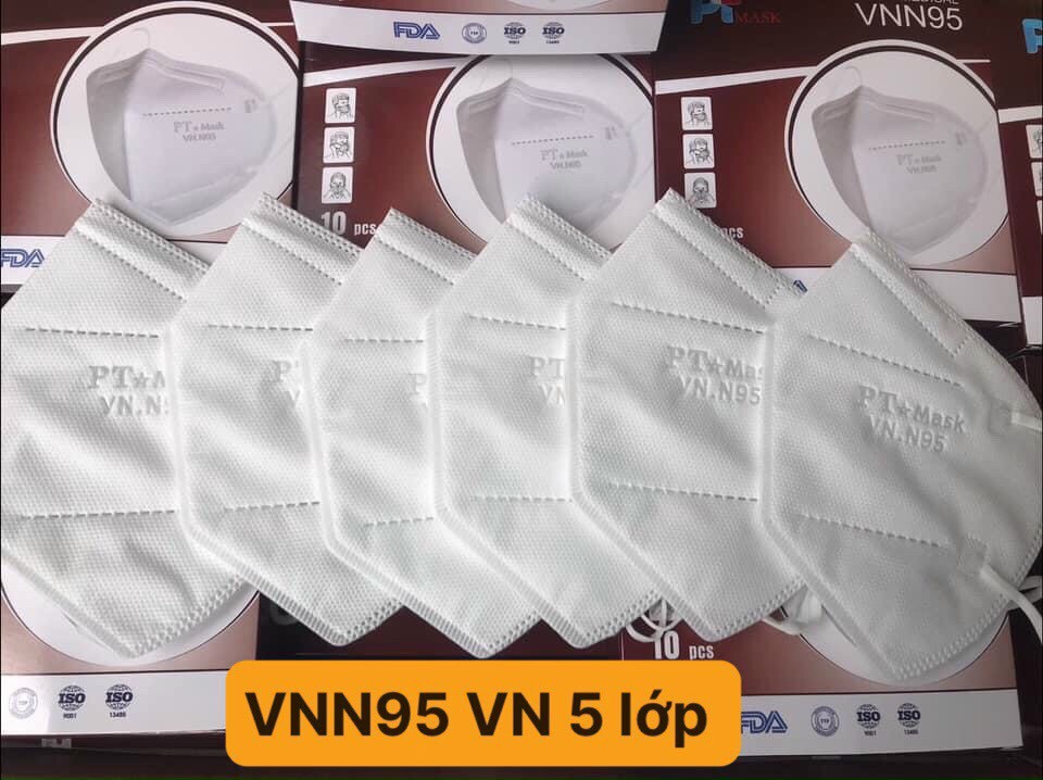 Combo 10 hộp khẩu trang n95 chính hãng pt 5 lớp | 10 hộp = 100 cái