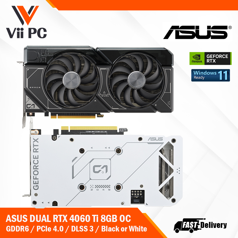 MSI GeForce RTX 4060 Ti Ventus 2X Black 16G OC Graphics Card - RTX 4060 Ti  GPU, 16GB GDDR6 (18Gbps/128-bit), PCIe 4.0-2 x TORX Fan 4.0 - HDMI 2.1a