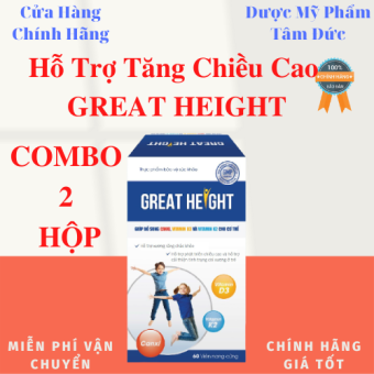 COMBO 2 HỘP Great Height Giúp Tăng Trưởng Chiều Cao Cho Trẻ- DMPTD