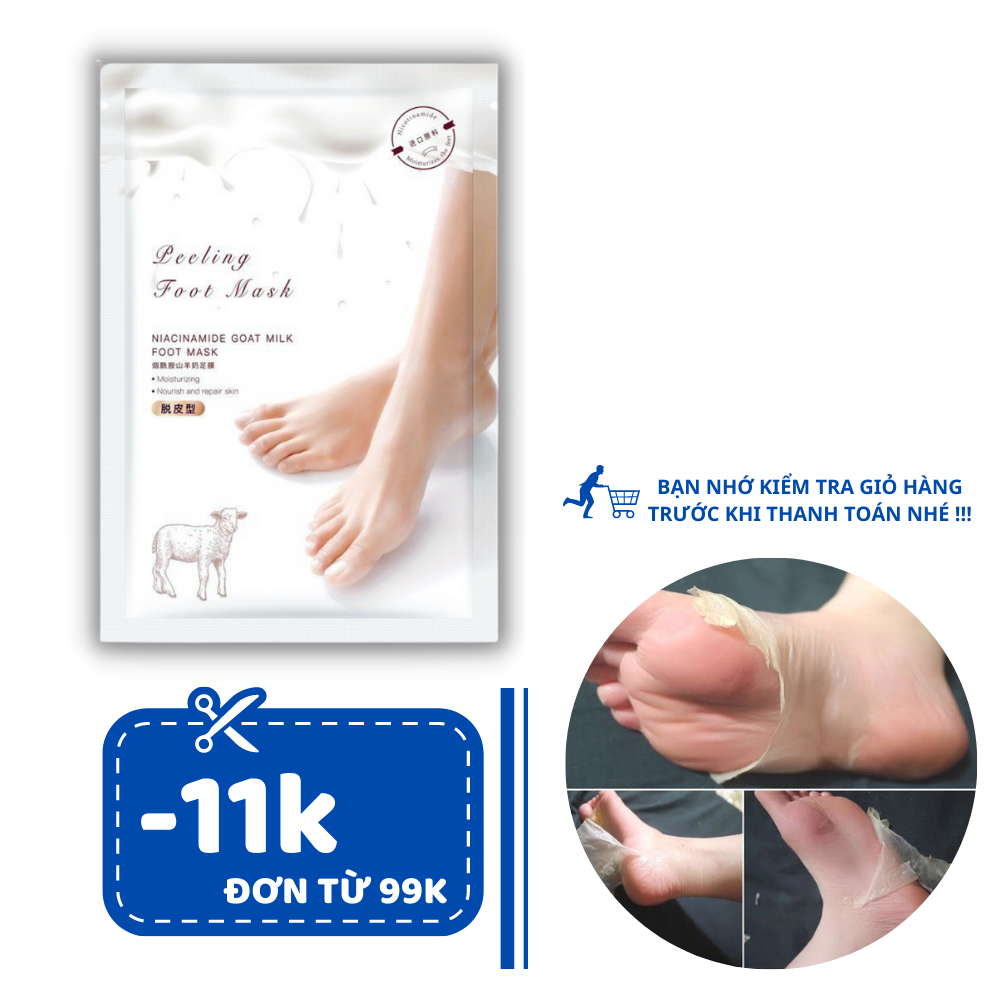 Túi Mặt Nạ Ủ Chân Chiết Suất Từ Nha Đam, Sữa Dễ Giúp Tẩy Tế Bào Chết Tái Tạo Làn Da Cung Cấp Dưỡng Ẩm Làm Trắng Cho Da