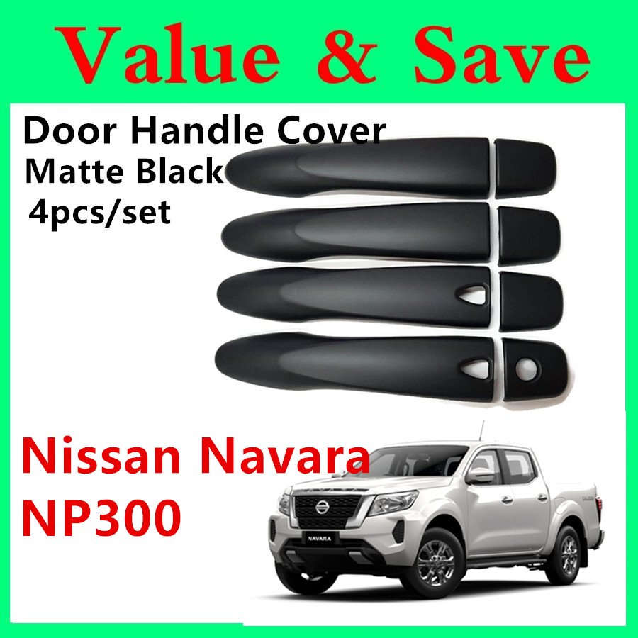 POWERFUL Door Handle Covers For Nissan Navara NP300 2015+ (Matte Black) - Powerful 4X4