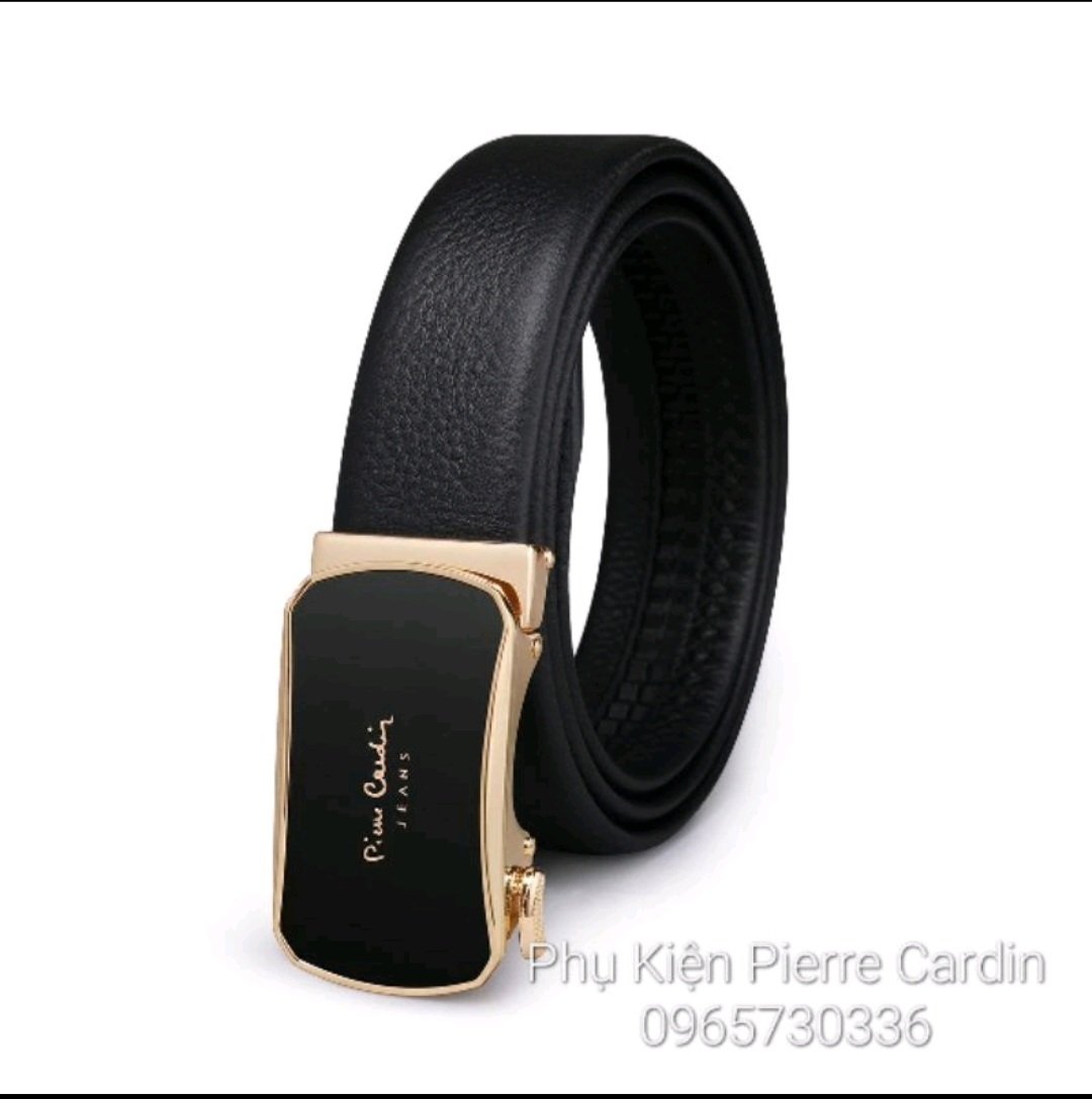 Thắt lưng nam pierre cardin chính_hãng da bò mặt màu vàng