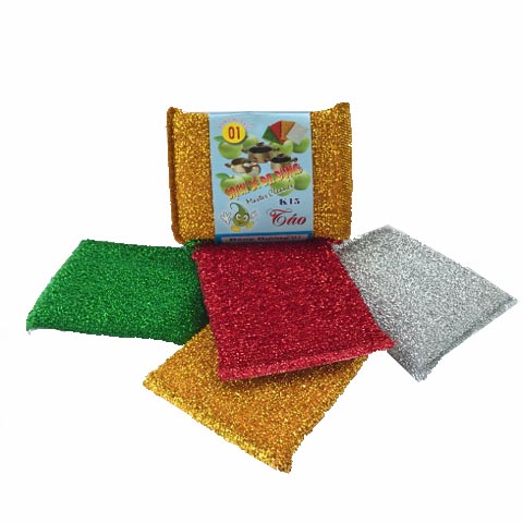 Set 6 miếng Miếng rửa chén bát mặt lưới kim tuyến