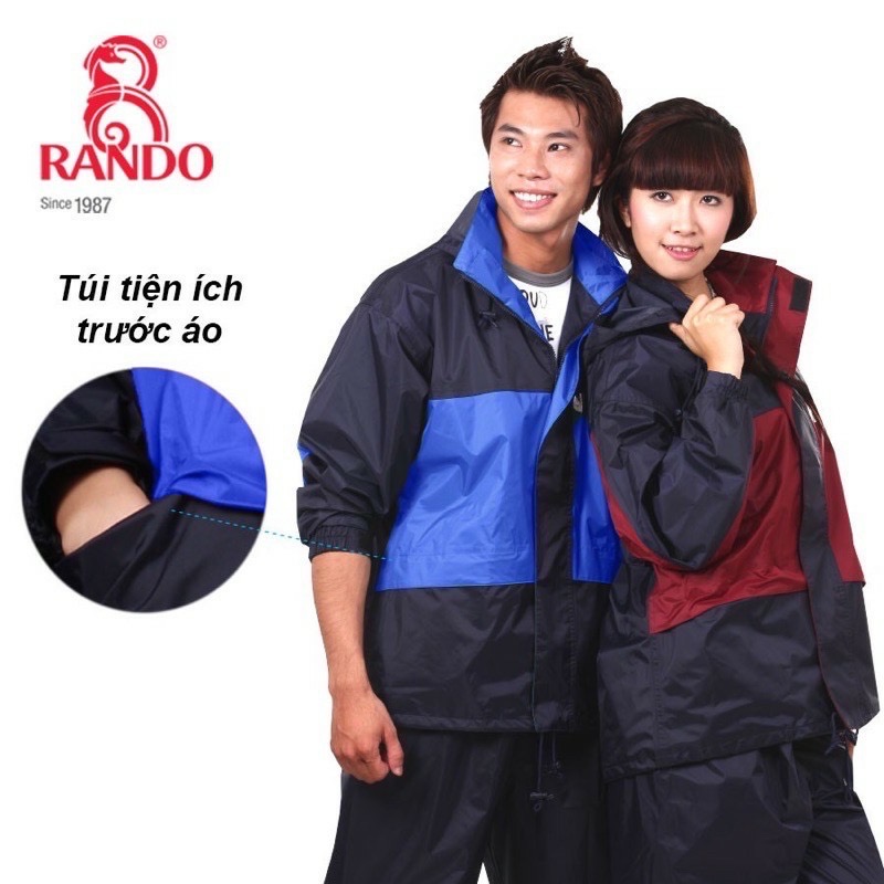Áo mưa bộ vải dù 2 lớp rb2