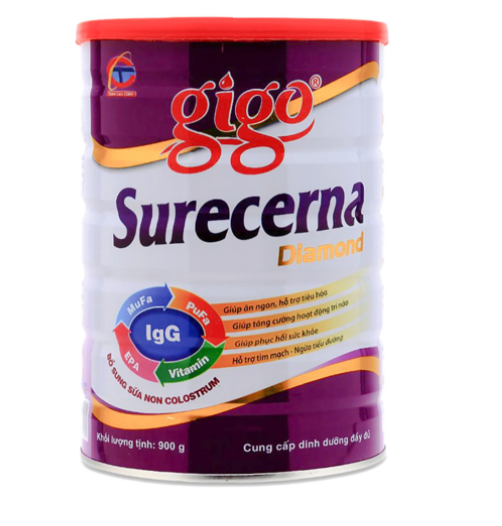 Sữa bột  Gigo Surecerna Diamond 900gr-Hỗ trợ tiêu hóa và giúp xương chắc khỏe