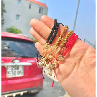 Vòng Tay Handmade Charm Cầu Vợt Cute, Vòng Tay Cầu Lông Dây Đan