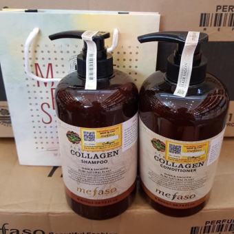 Cặp Dầu Gội Và Dầu Xả Collagen Mefaso 850ML - gội xả Collagen Argan Mefaso
