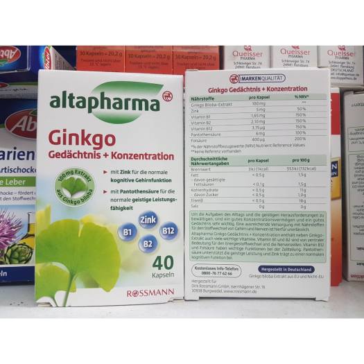 Hàng Đức Ginkgo altapharma hộp 40 viên
