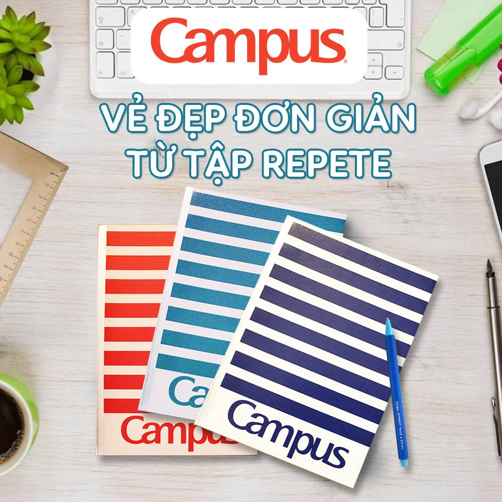 Vở kẻ ngang campus repete 80tr – 120tr – 200tr – nbbrep80 - nbbrep120 - nbbrep200 - vpp đức minh
