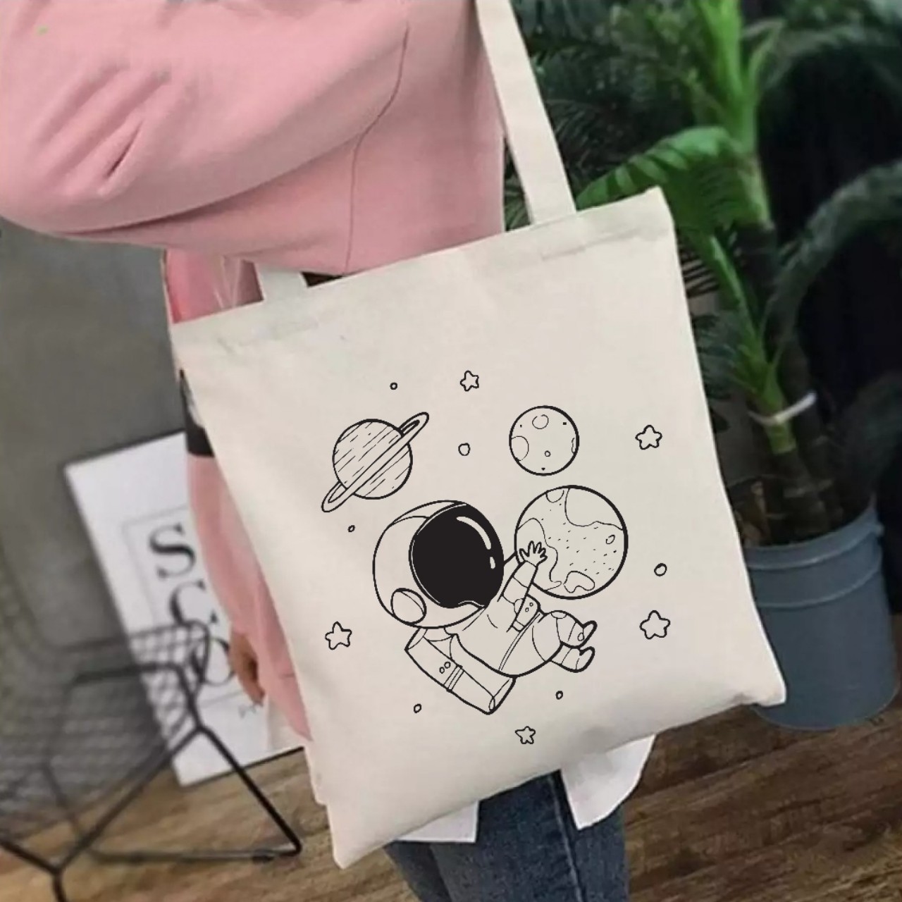 |CỰC HOT| Túi tote vải canvas siêu hot thích hợp đi ăn uống cafe nhà hàng dã ngoại thiết kế tỉ mĩ hợp thời trang-BR