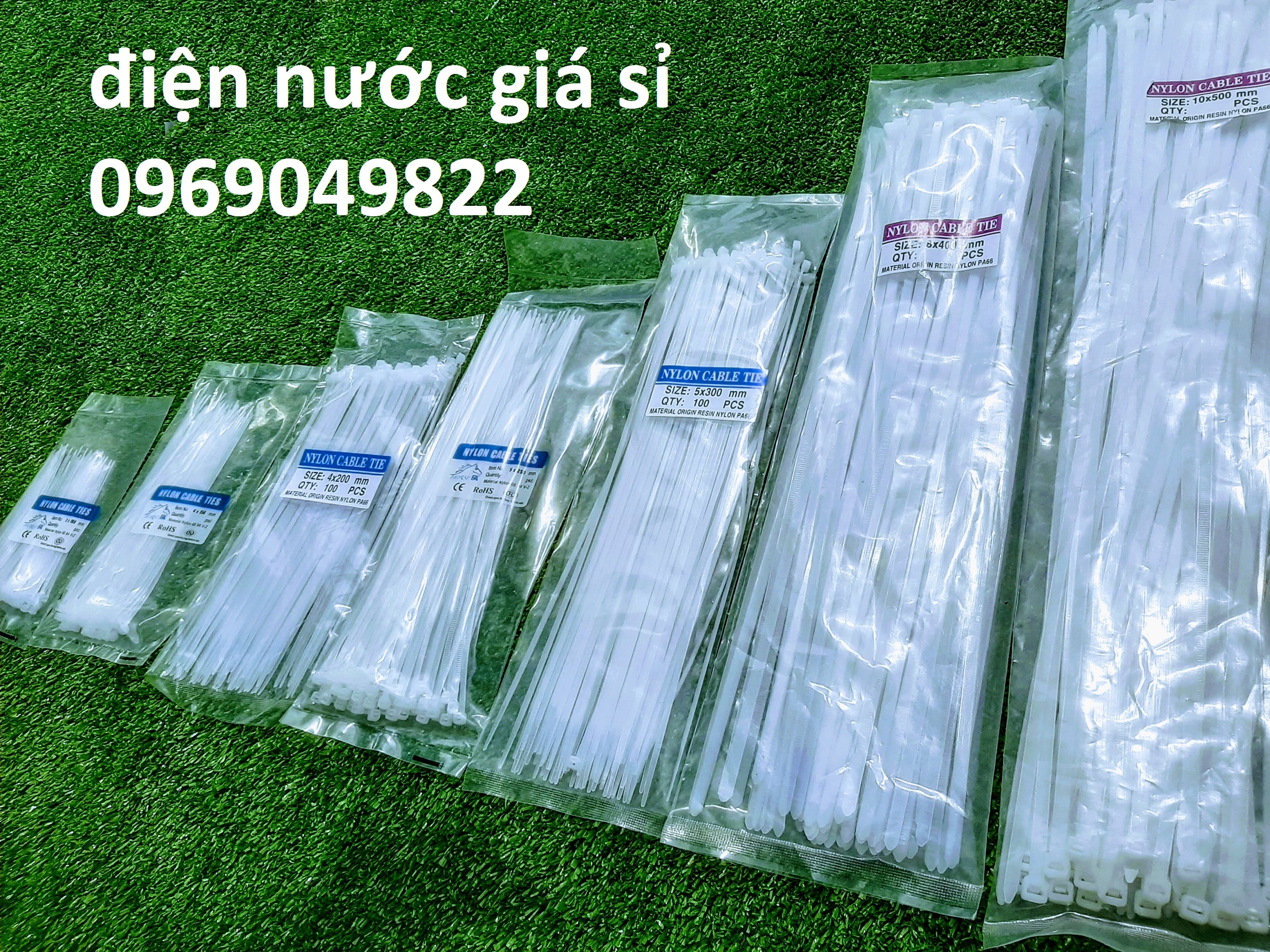 Dây Rút Nhựa - Dây Thít Nhựa 20cm 30cm 40cm 50cm Loại Nylon PA66.
