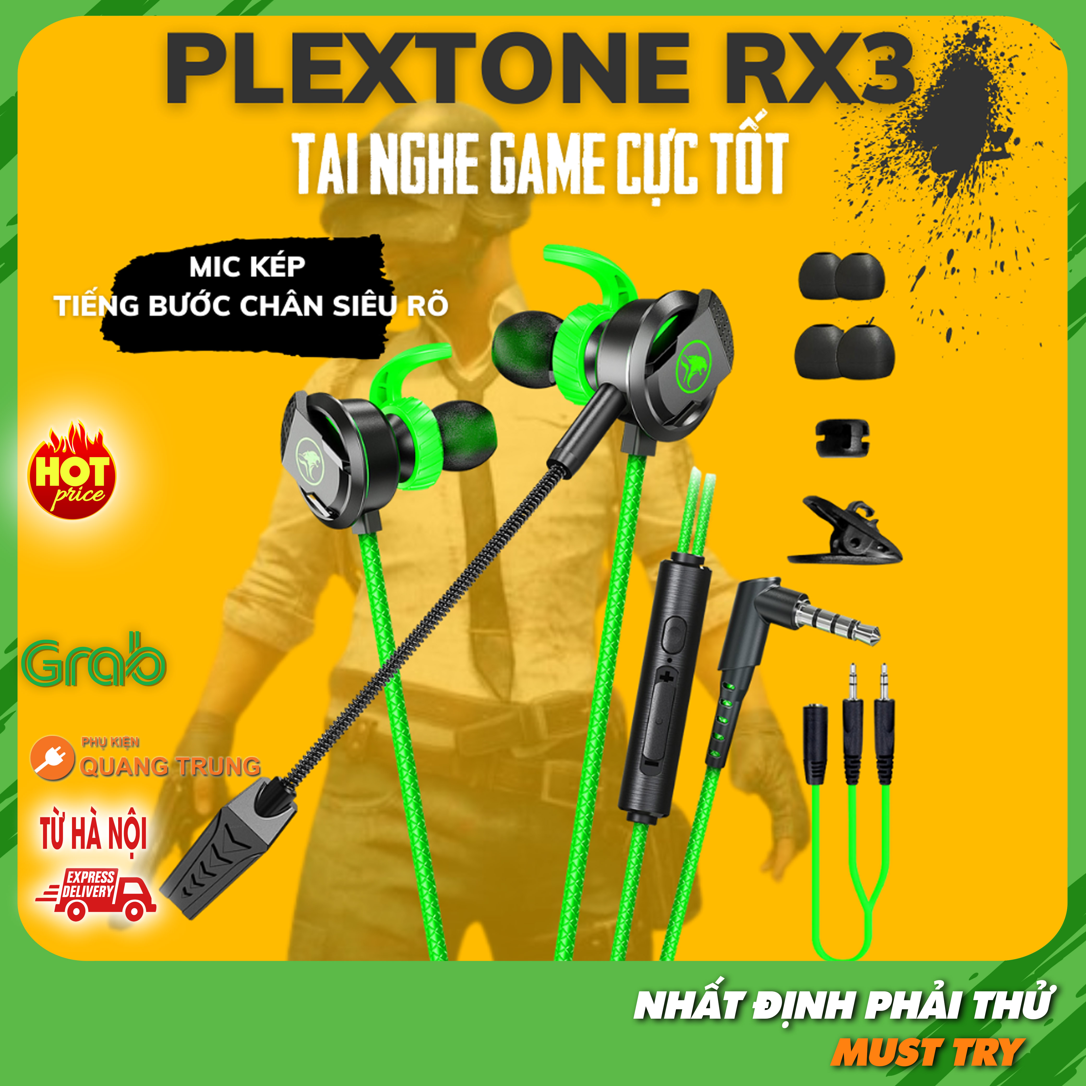 Tai nghe plextone Xmowi RX3 chuyên dành cho game thủ, mic kép cực hot, tai nghe PUBG mobile