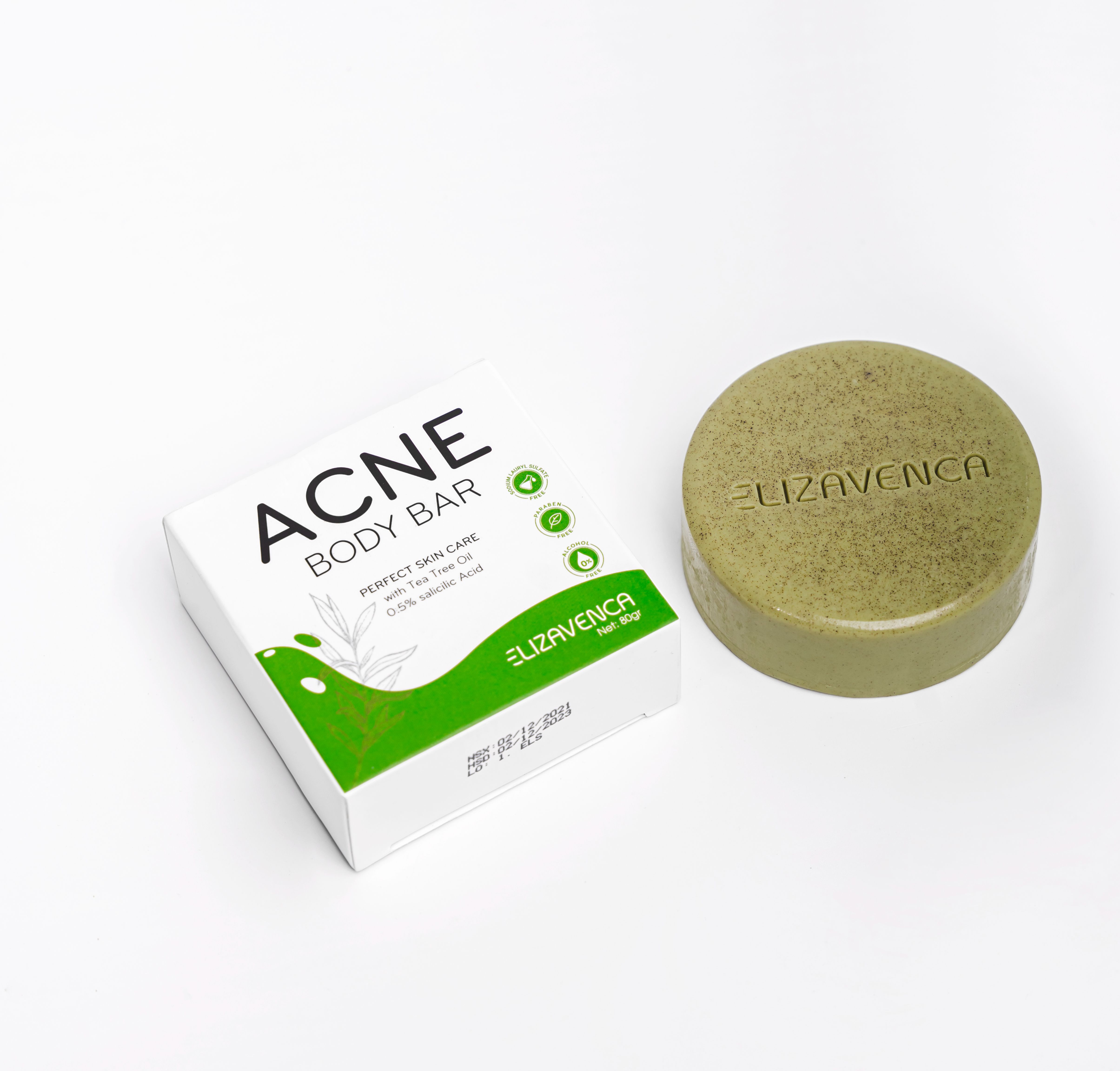 Xà phòng t mụn lưng và toàn thân elizavenca acne body bar