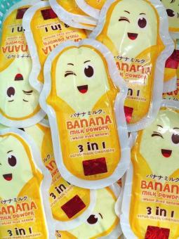 Mặt nạ Chuối Ủ Mặt Giảm Mụn BANANA MILK POWDER Thái Lan