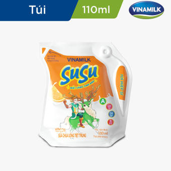 COMBO 5 Túi Sữa Chua Uống Vinamilk Susu Hương Cam 110ml
