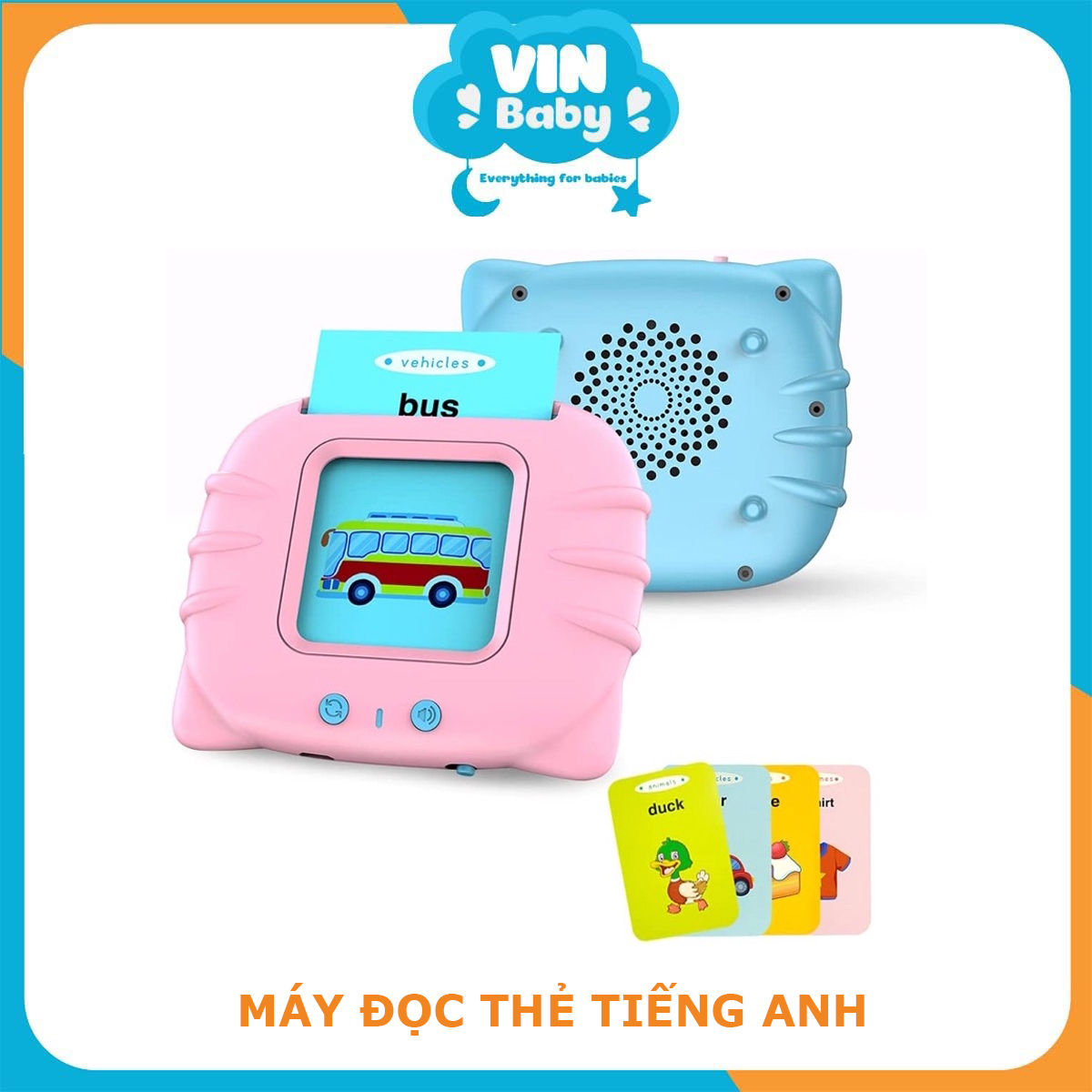 Máy đọc thẻ tiếng Anh - Máy đọc từ vựng tiếng Anh, phát triển ngôn ngữ cho bé - VinBaby