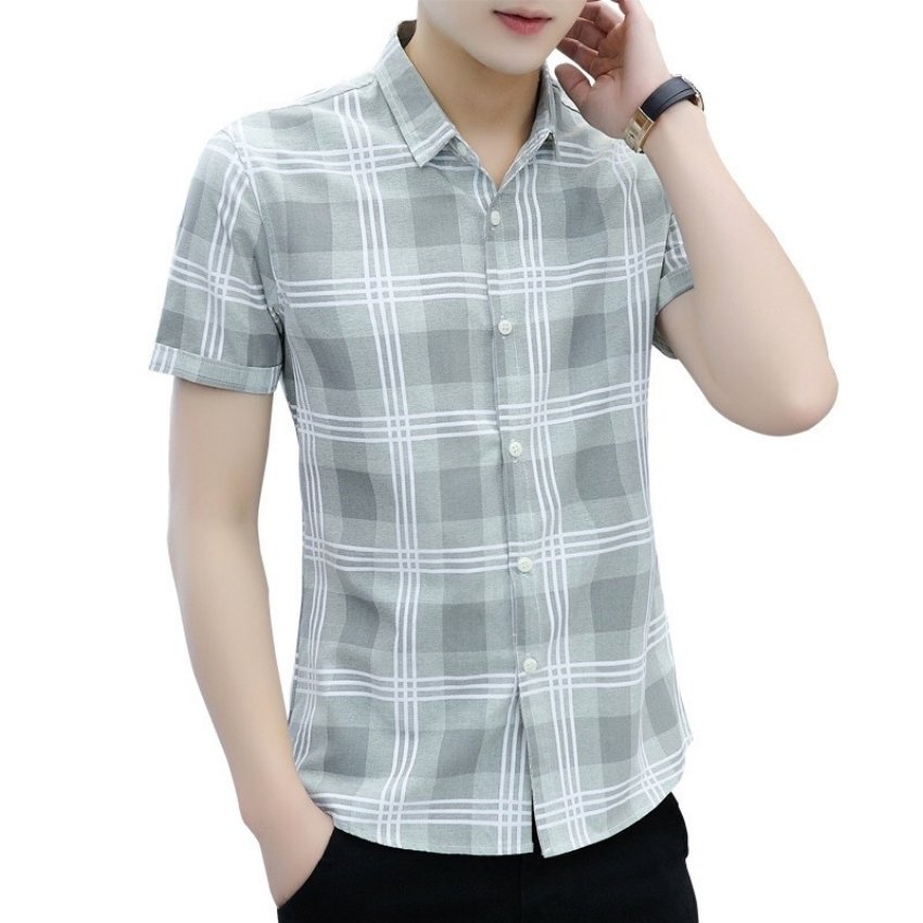 Áo Sơ Mi Nam Ngắn Tay Phối Họa Tiết 3D Thời Trang OKINAWA Cực Hot