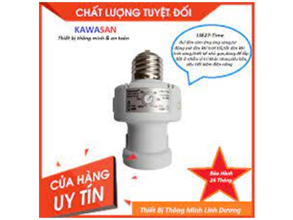 Đui Đèn Cảm Ứng Ánh Sáng KAWASAN LSE27-Time, Hàng Chính Hãng