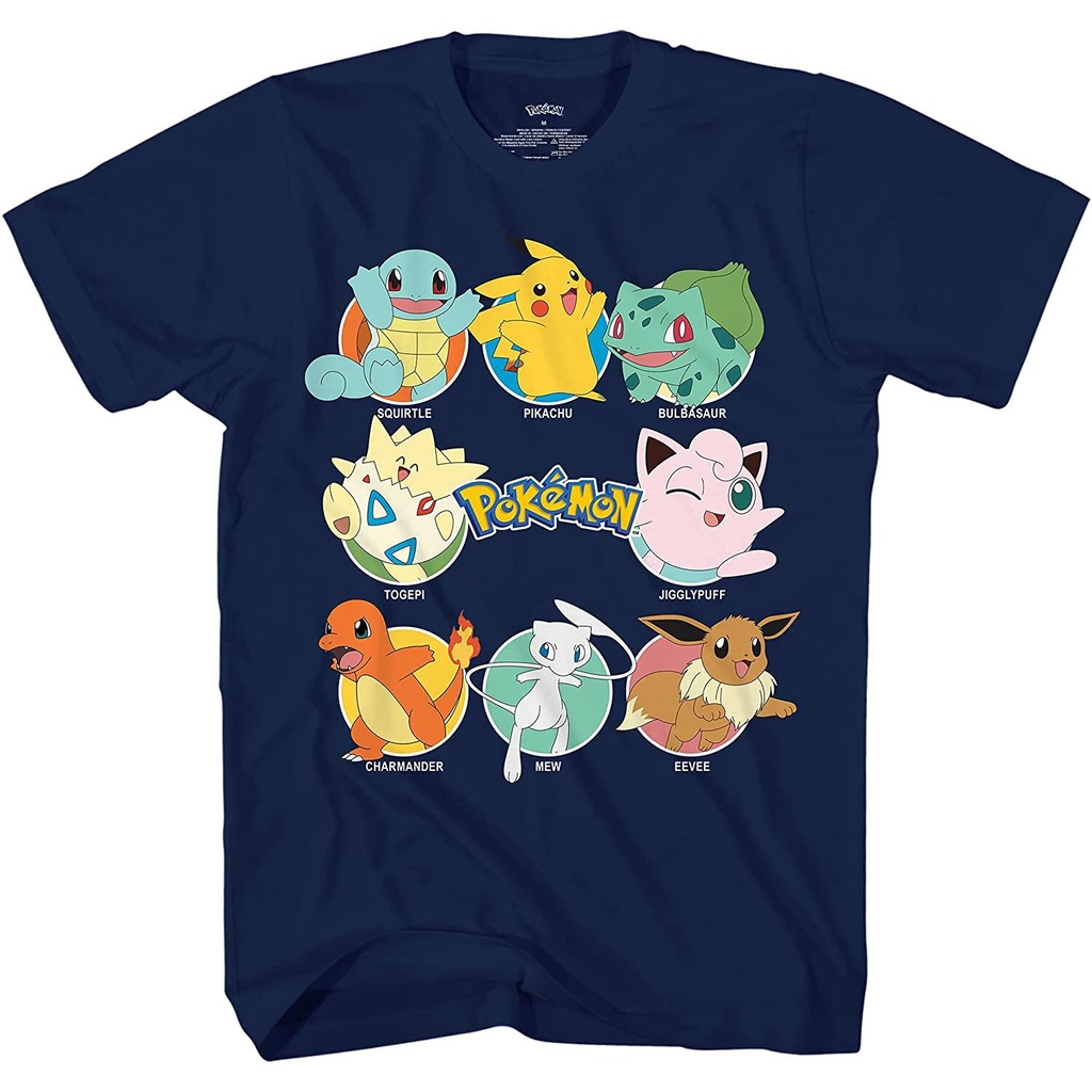 Kids T-Shirt cartoon Pokémon（Eevee Mewtwo Gengar Squirtle