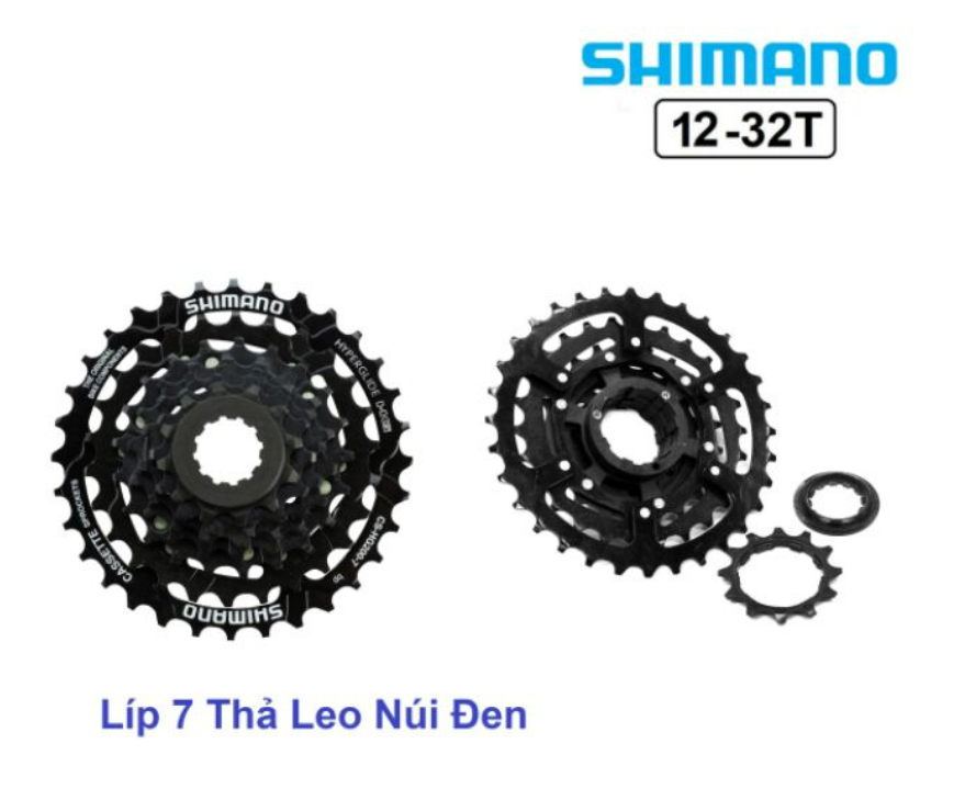 Líp xe đạp thả 7 tầng shimano hg200 12-32t