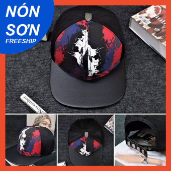 Nón Sơn Snapback đỏ trắng xanh mỏ ngang bằng phong cách hip hop / Nón Snapback Nón Sơn chính hãng