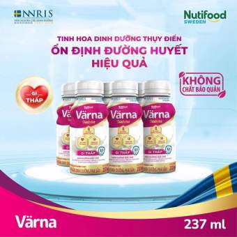 Lốc 6 chai Sữa bột pha sẵn Varna 237ml dành cho người tiểu đường