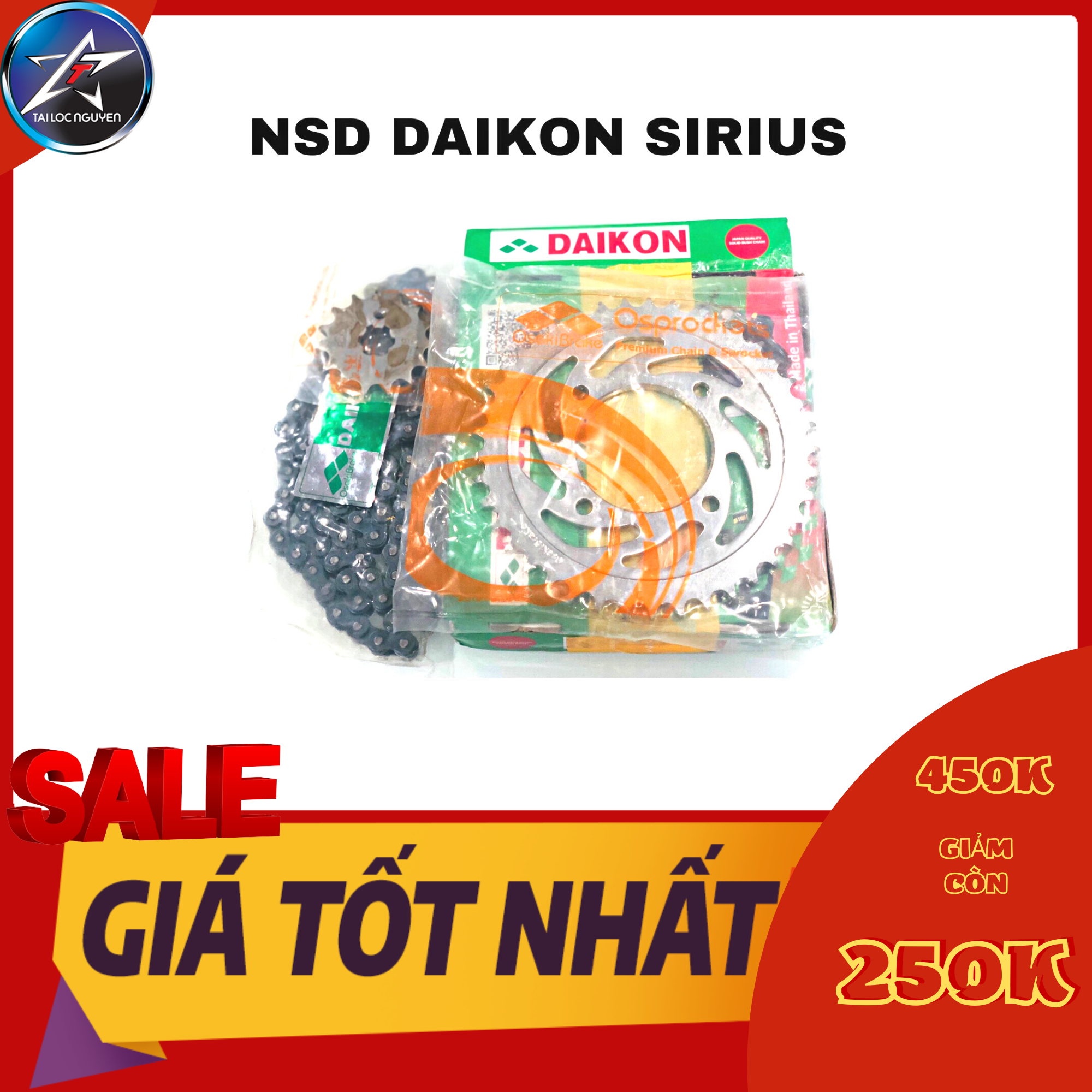 [HCM] [SALE] BỘ NSD OSAKI DAIKON THÁI CHO EXCITER150 -SIRIUS